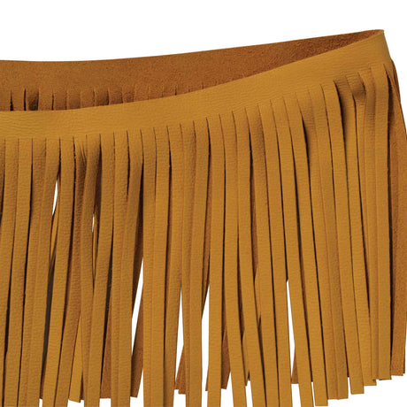 Deertan Cowhide Fringe