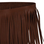 Deertan Cowhide Fringe