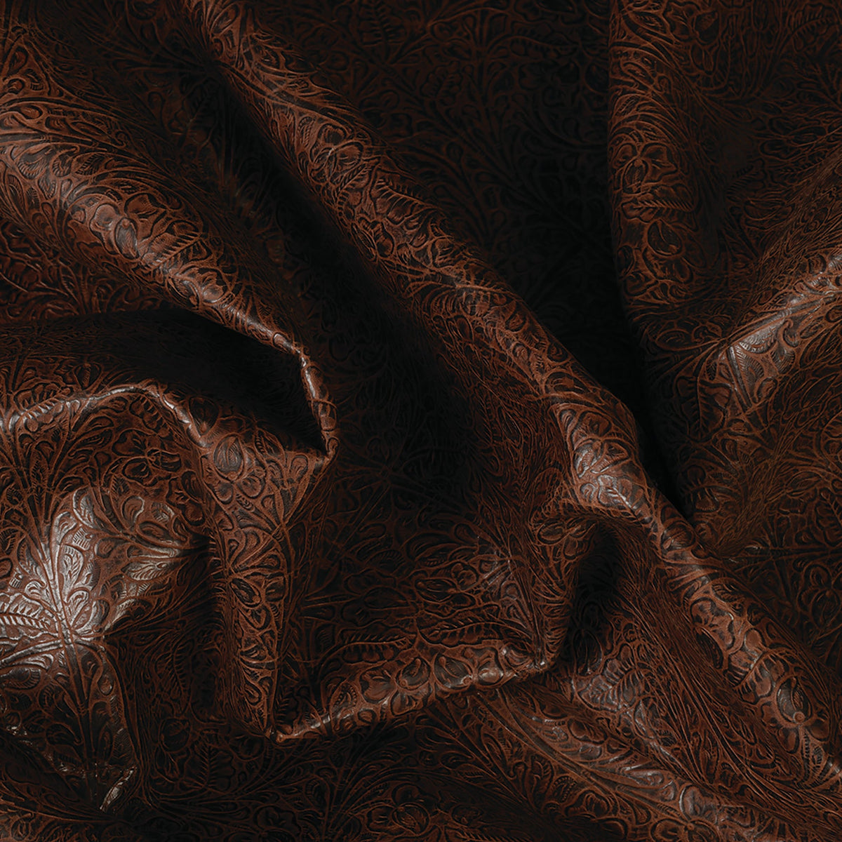 Sample, Embossed Leather, 2-3 oz., Western Floral