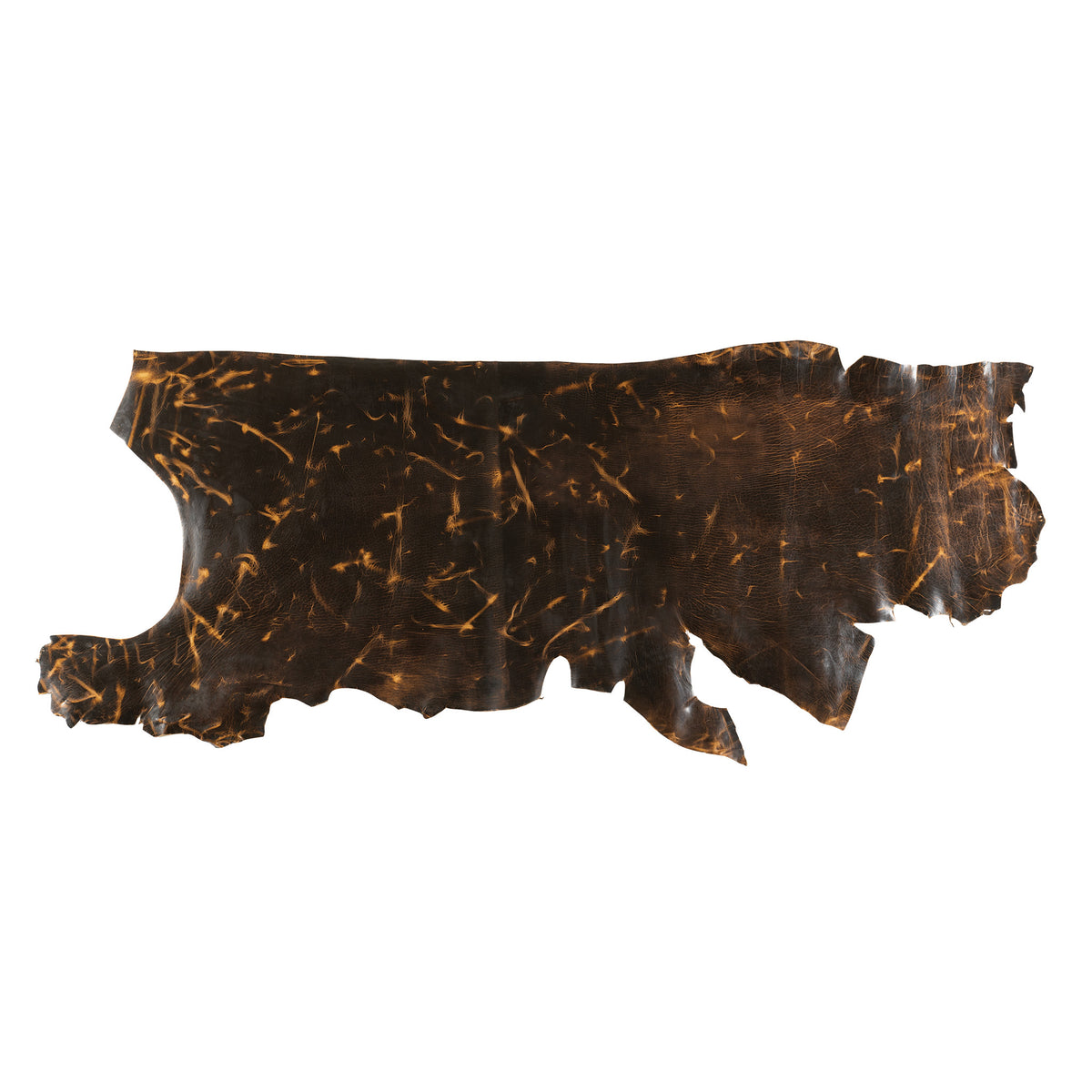 Sample, Burnt Chiptan American Bison Leather