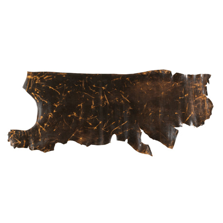 Sample, Burnt Chiptan American Bison Leather