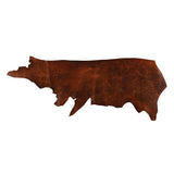 Sample, Burnt Chiptan American Bison Leather