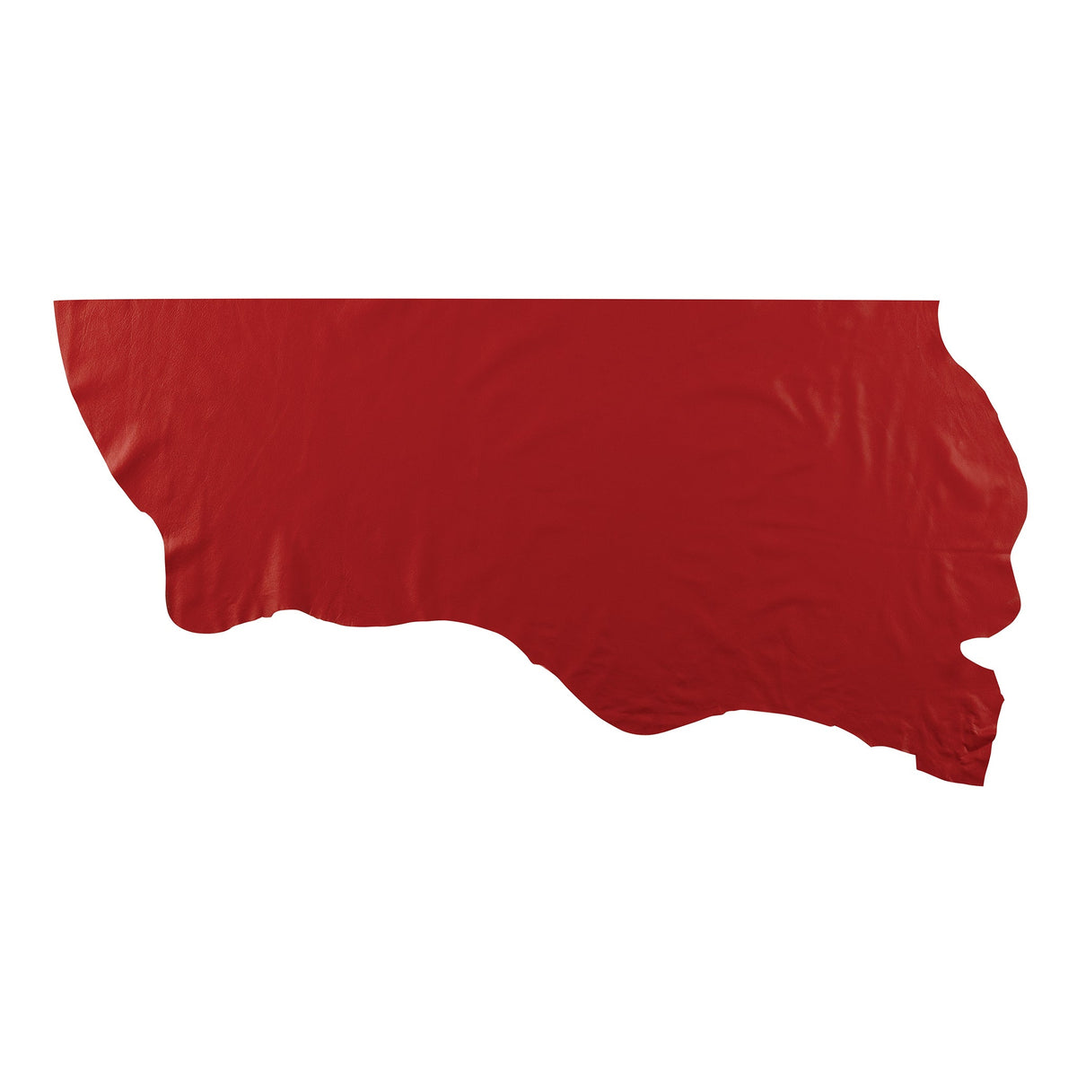 Buffalo Leather for Upholstery, Red, Side