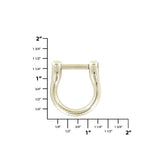 3/4" Nickel, Horseshoe Ring with Screw-In Pin, Zinc Alloy