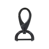 1" Matte Black, Lever Swivel Snap Hook, Zinc Alloy