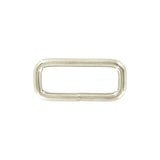 1 1/2" Shiny Nickel, Welded Rectangular Ring, Steel