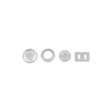 15mm Nickel, Beveloped Low Profile Magnetic Snap, Steel