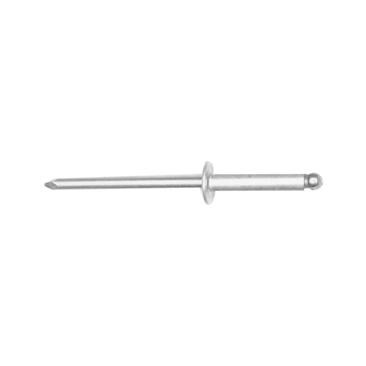 5/8" Nickel, 4mm Head Diameter Blind Rivet, Steel, 12-pack