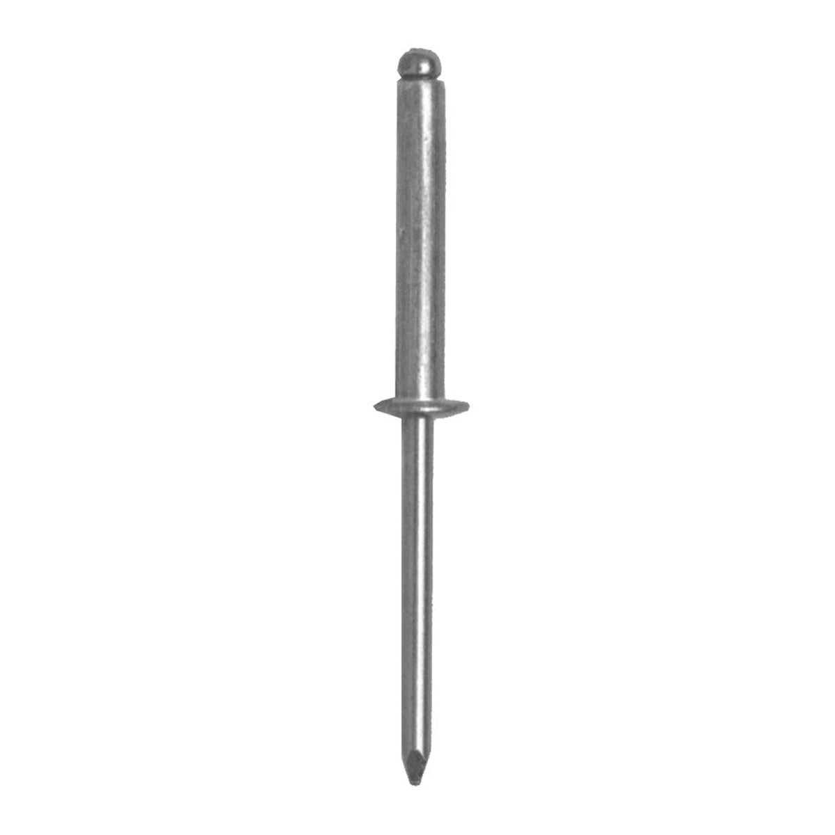 1" Nickel, Blind Rivet, Steel - 12 pk