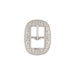 Jeremiah Watt Accented Floral Oval Center Bar Buckle