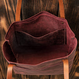 Weaver Leather Tote Bag Pattern, finished example