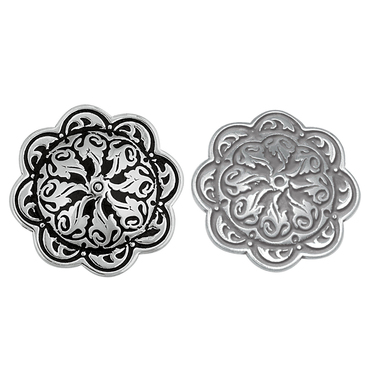 Jeremiah Watt Accented Floral Concho with 3/8" Post