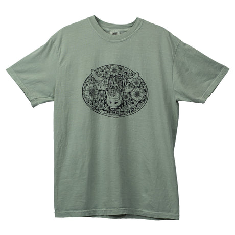 Tooled Highland Cow T-Shirt