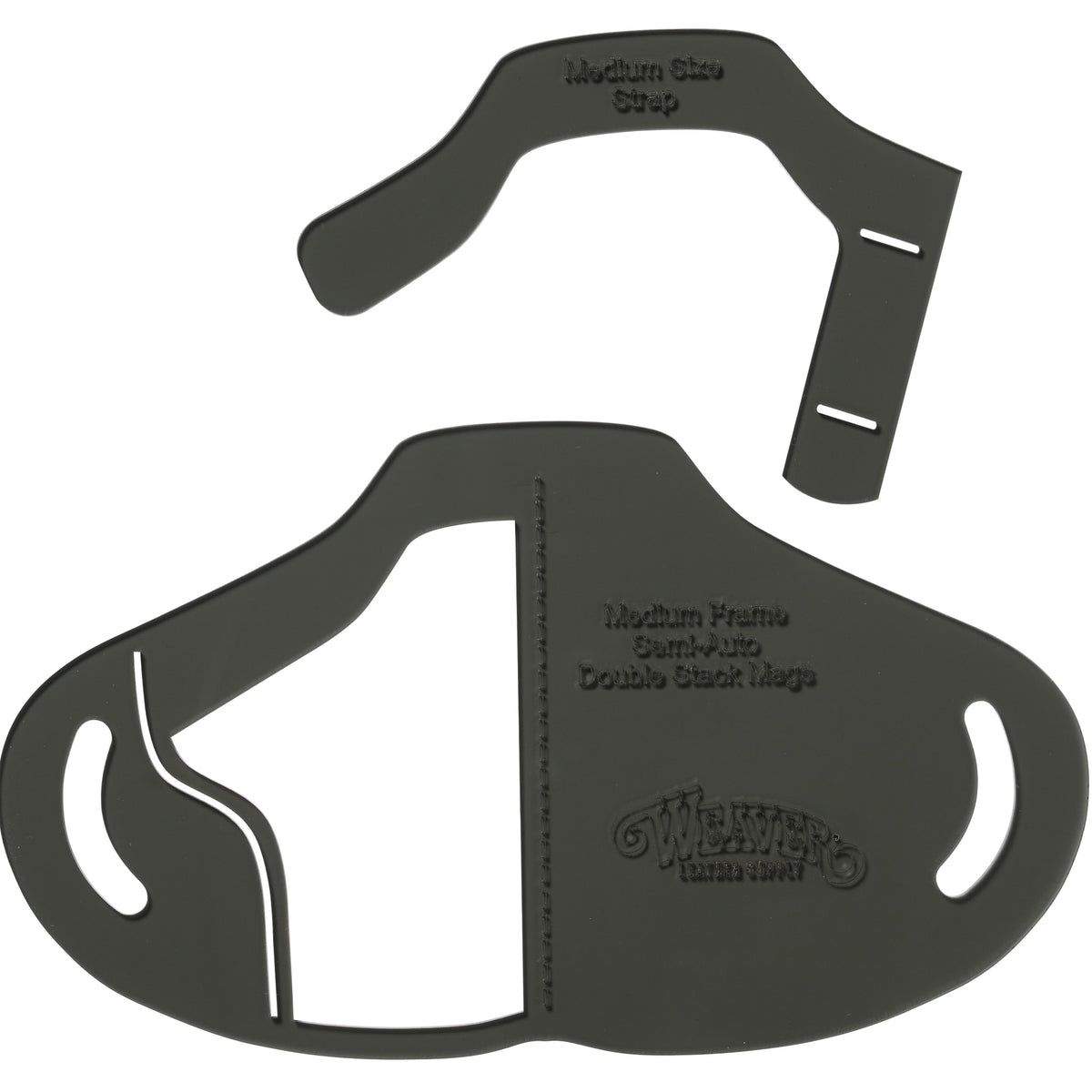 Medium Semi-Auto Double Stack Holster Template