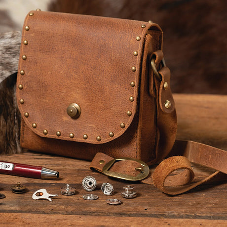 Leather projects like this stylish handmade purse are a fun and practical way to build your leather working skills.