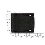 1 1/2" Black, Cam Lever Buckle, Plastic