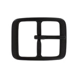 1 1/2" Black, 2 3/8"x1 3/4" Center Bar Buckle, Solid Brass