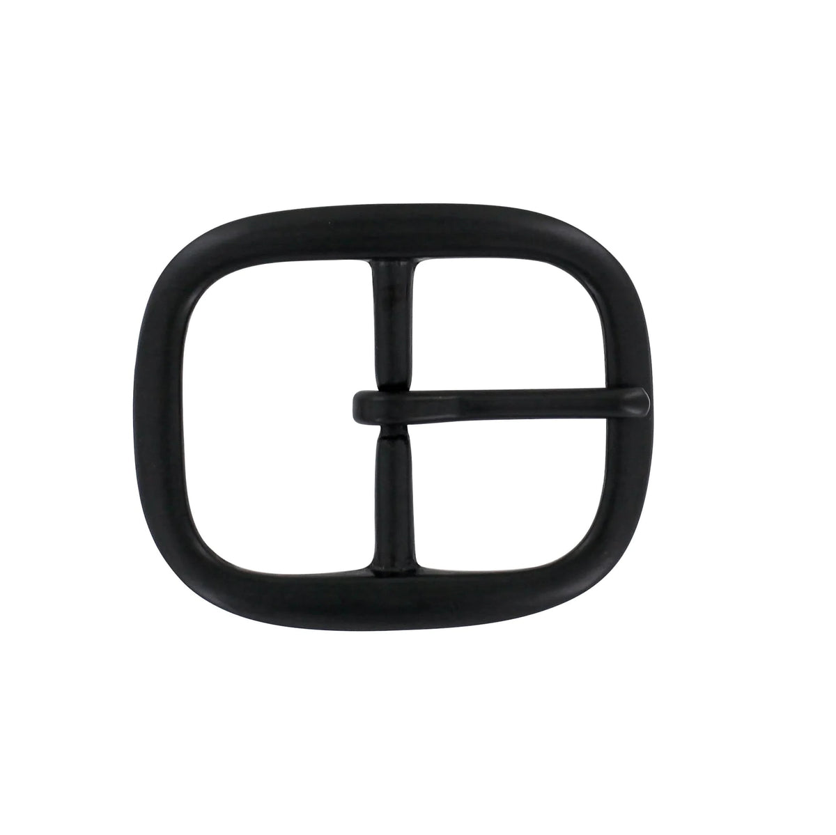 1 1/2" Black, 1 3/4"x2.6" Center Bar Buckle, Solid Brass