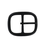 1 1/2" Black, 1 3/4"x2.6" Center Bar Buckle, Solid Brass