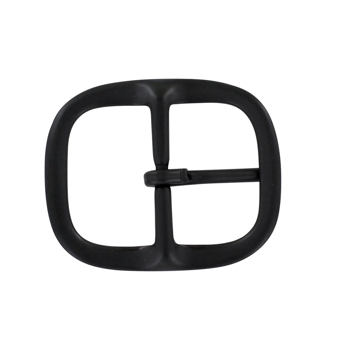 1 1/2" Black, 1 3/4"x2.6" Center Bar Buckle, Solid Brass
