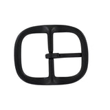 1 1/2" Black, 1 3/4"x2.6" Center Bar Buckle, Solid Brass