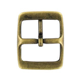 1 1/4" Antique Brass, 1.5"x2" Center Bar Buckle, Solid Brass