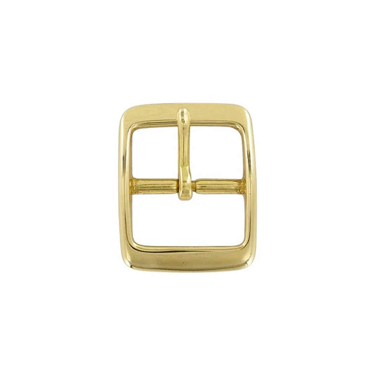 1 1/4" Brass, 43x53mm Center Bar Buckle, Solid Brass
