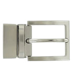 1 1/4" Brushed Nickel, Clip On Heel Bar Twist Reverse Buckle, Zinc Alloy