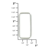 1 1/4", Nickel Plated, Welded Rectangular Ring, Steel