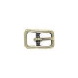 1/2" Antique Brass, Center Bar Buckle, Solid Brass