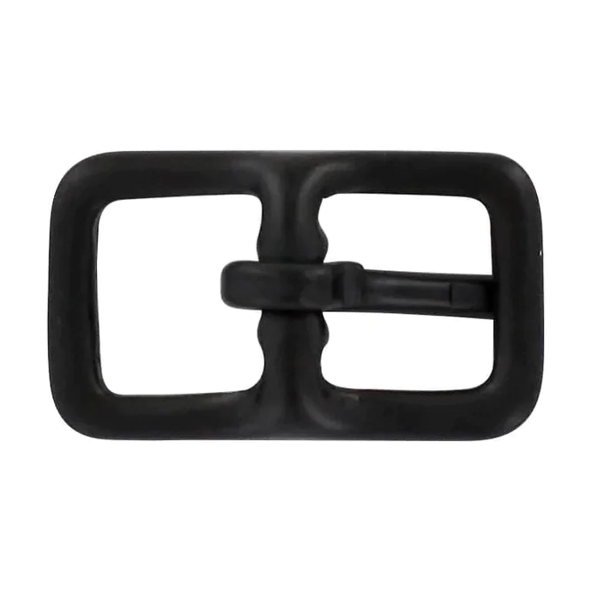 1/2" Black, Center Bar Buckle, Solid Brass