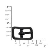 1/2" Black, Center Bar Buckle, Solid Brass