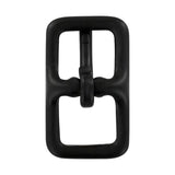 1/2" Black, Center Bar Buckle, Solid Brass