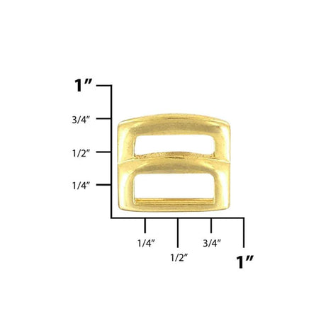 1/2" Gold, Handle Loop with Prongs, Zinc Alloy