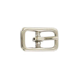 1/2" Nickel, Center Bar Buckle, Solid Brass
