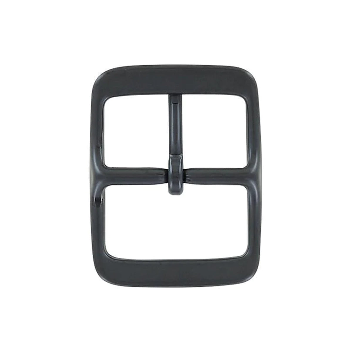 1 3/4" Black, Center Bar Buckle, Solid Brass