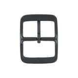 1 3/4" Black, Center Bar Buckle, Solid Brass