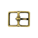 1" Antique Brass, 1.4"x2" Center Bar Buckle, Solid Brass