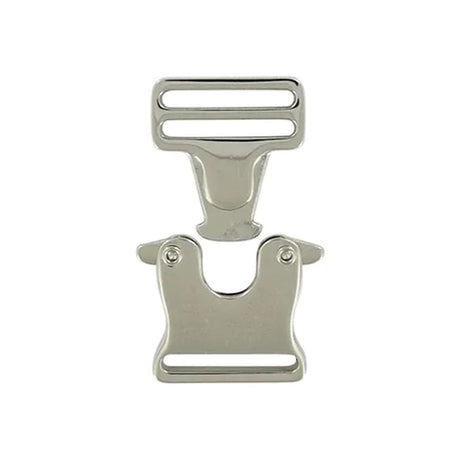 1" Nickel, Side Release Buckle, Zinc Alloy