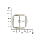 1" Nickel, Center Bar Buckle, Steel