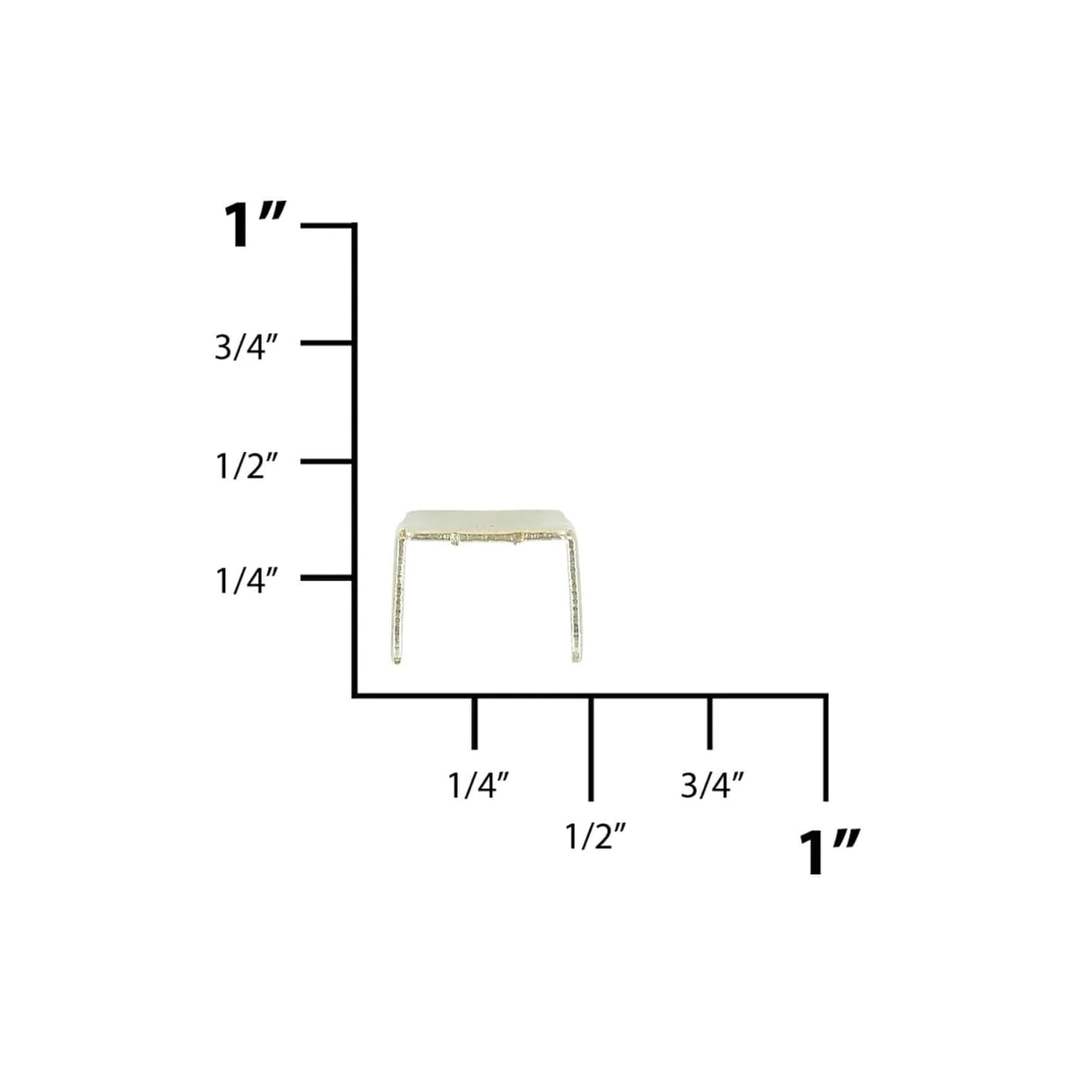 #10 Nickel, 2-Prong Bottom Stop, Zinc Alloy-PK10
