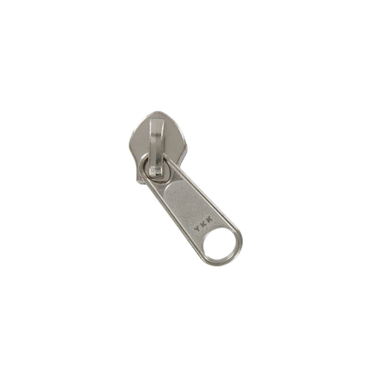 #10 Nickel, Coil, YKK, Long Tab Semi-Swivel Slider, Zinc Alloy