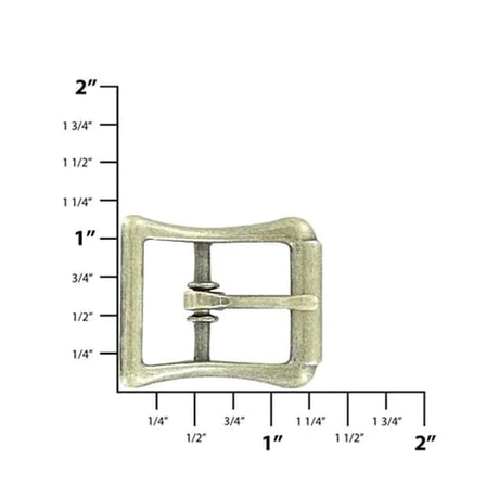3/4" Antique Brass, Imitation Roller Center Bar Buckle, Zinc Alloy