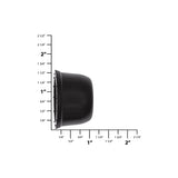 3/4" Black, Bottom Stud, Plastic With Force Fit Rivet