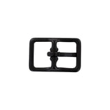 3/4" Black, Center Bar Buckle, Solid Brass