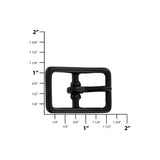 3/4" Black, Center Bar Buckle, Solid Brass
