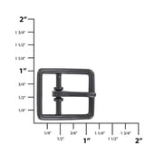 3/4" Black, Center Bar Buckle, Zinc Alloy