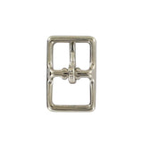 3/4" Nickel, 28x43mm Center Bar Buckle, Solid Brass