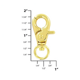 3/8" Shiny Gold, Trigger Swivel Snap Hook, Zinc Alloy