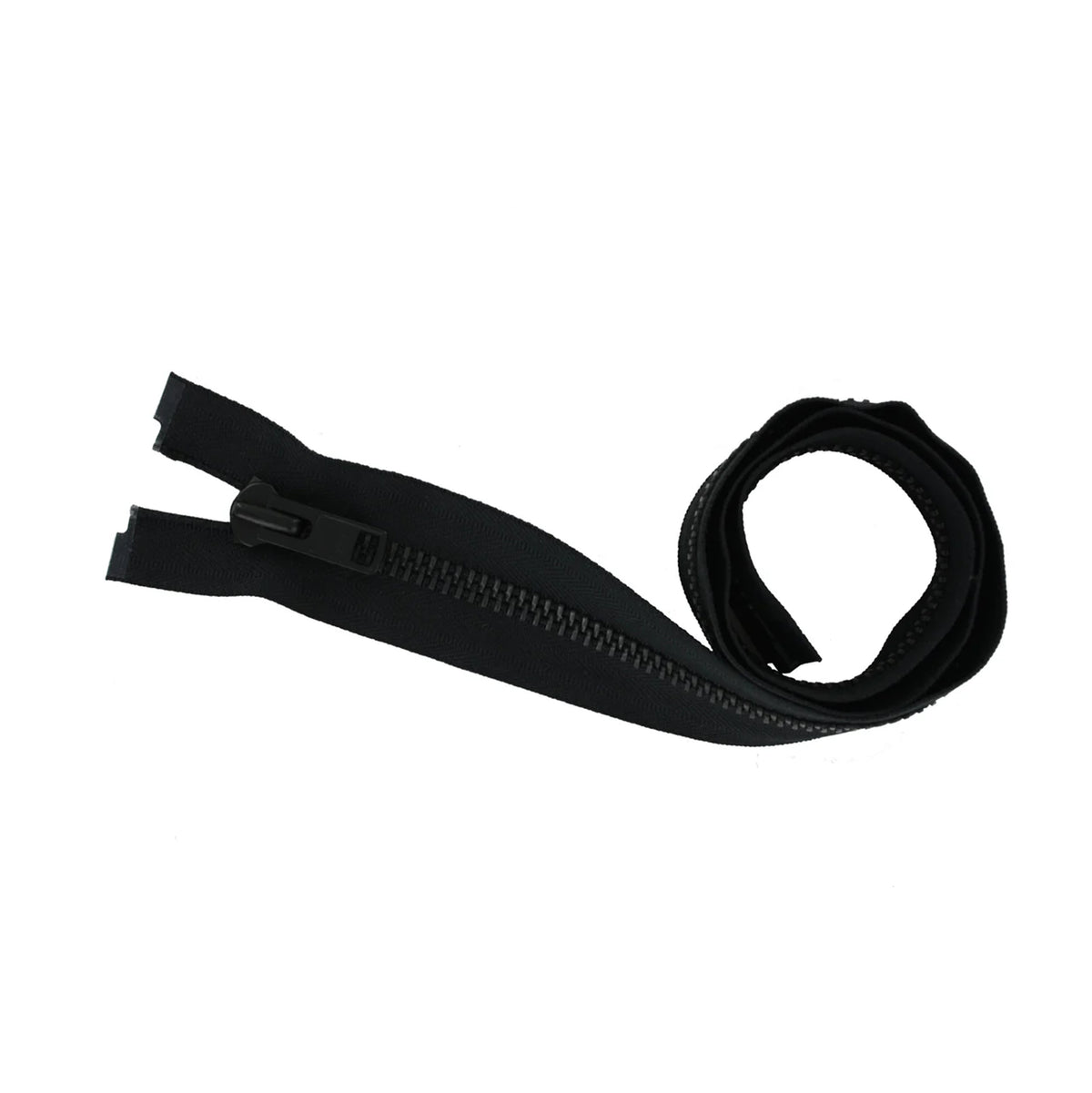 #10 Metal, Black, 30" Separating Bomber Jacket Zipper with Black Oxide Teeth